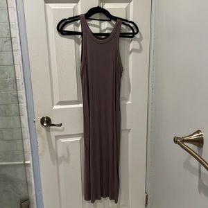 Purple Maxi Rib Knit Dress